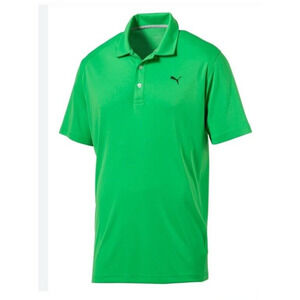 PUMA Polo Neon Green Golf Sports Lifestyle Short Sleeve Mens Large